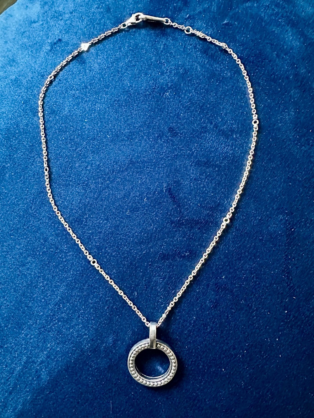 Lagos Caviar Beaded Circle Pendant Necklace - Picture 4 of 5